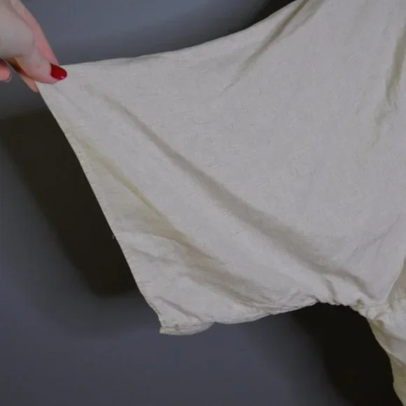 Aritzia Golden By TNA Coastal Kimono Embroidered Linen Sz S/M - Picture 6 of 7